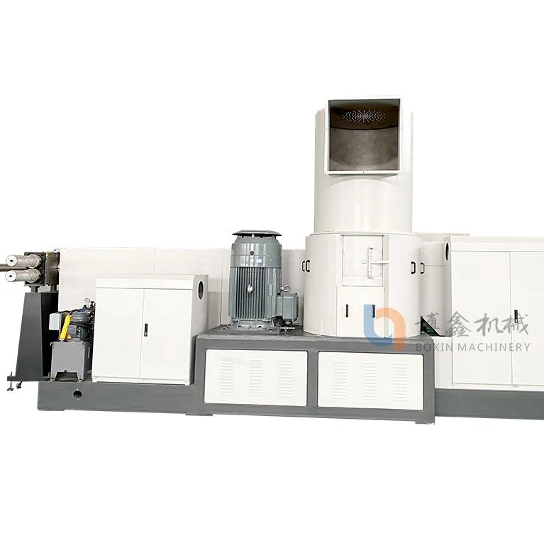 Landwirtschafts-Film PET einzelner zweistufiger Extruder Plastik-pp. BX S150/160 SJ120/33, der die granulierenden überschüssigen Filme zusammendrücken die Nudel herstellt Pelletisierungs-Maschine aufbereitet