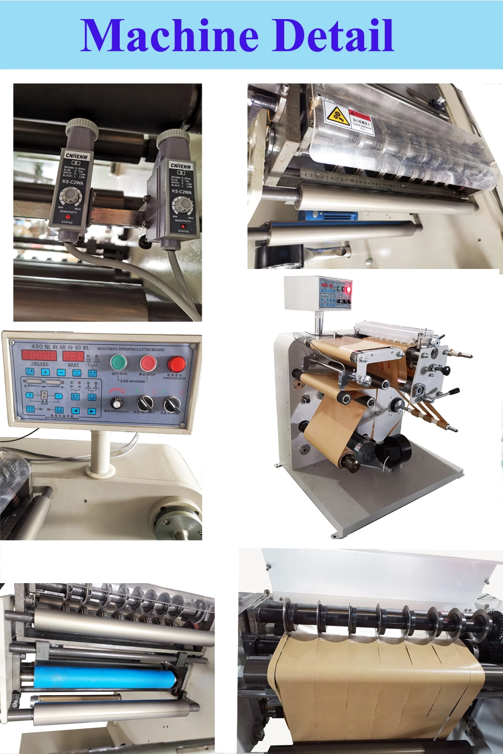 Papierslitter Rewinder des rollen220v 0
