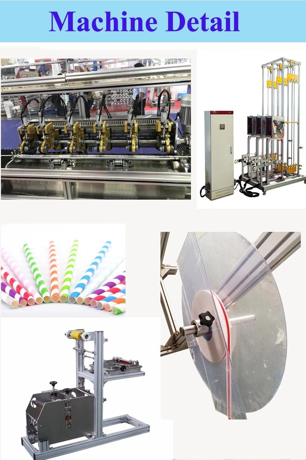 Edelstahl-vollautomatisches biologisch abbaubares umweltsmäßigpapier Straw Making Machine mit Messer 6