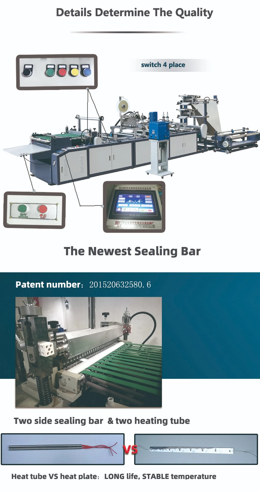 Automatischer Multifunktions-PET Kurier Bag Making Machine mit Kleber-Trennung
