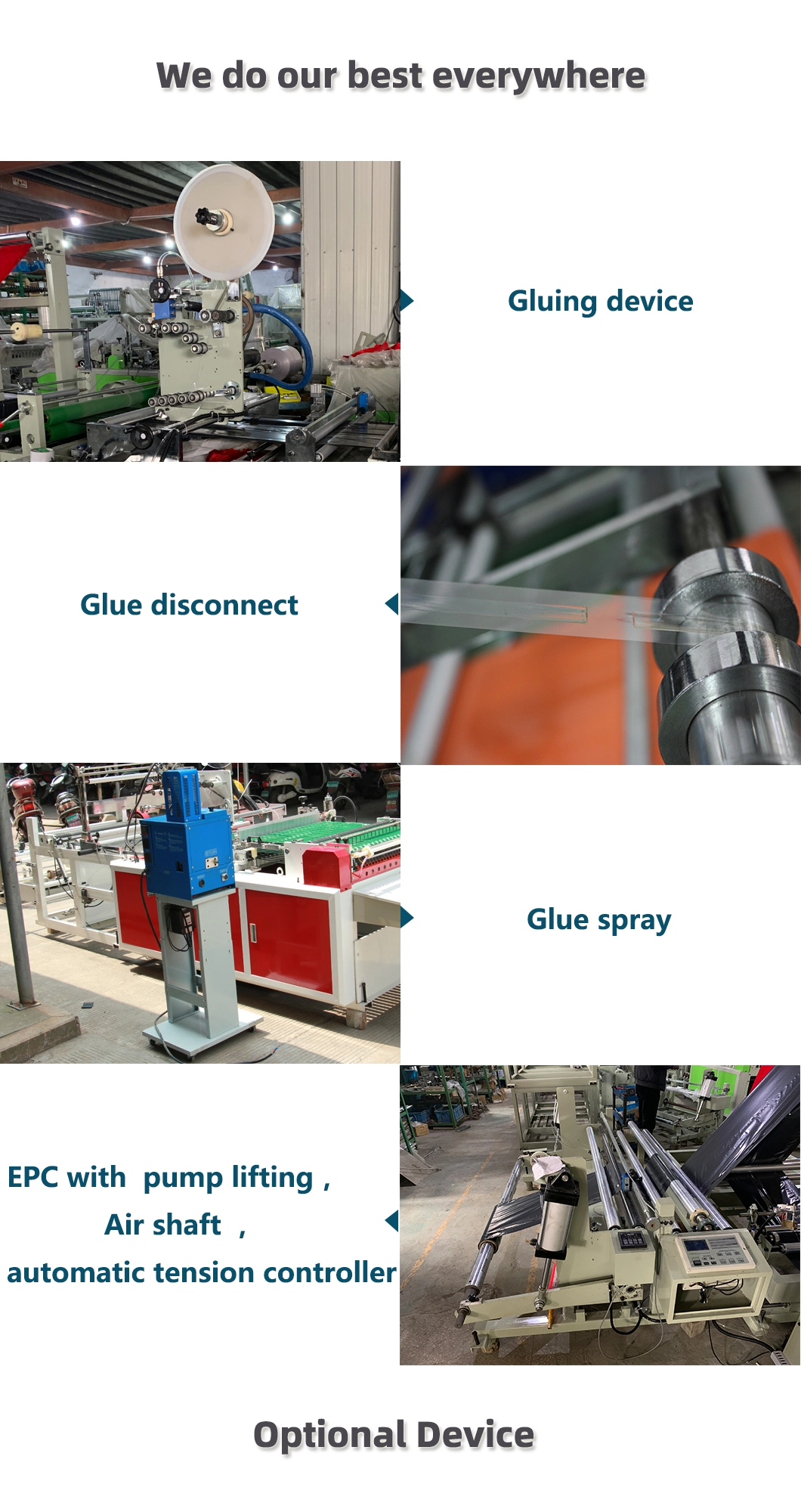 Automatischer Multifunktions-PET Kurier Bag Making Machine mit Kleber-Trennung