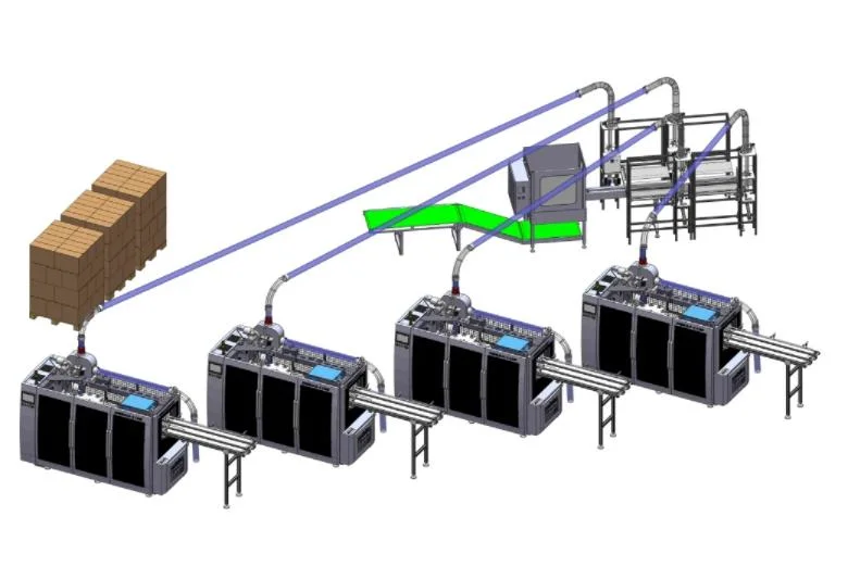 Volle automatische Wegwerfplastik-/Papierschalen-Verpackungsmaschine