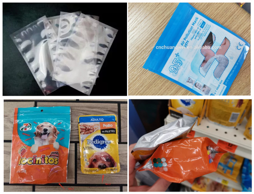 Die Plastik-Imbiss-Tasche, die Maschine herstellt, lamellierte Papier-PET Doypack-Reißverschluss-Beutel