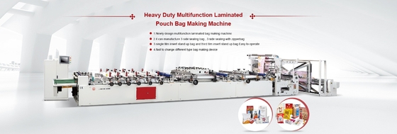 Die Plastik-Imbiss-Tasche, die Maschine herstellt, lamellierte Papier-PET Doypack-Reißverschluss-Beutel