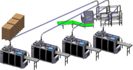 Volle automatische Wegwerfplastikpapierschalen-Verpackungsmaschine