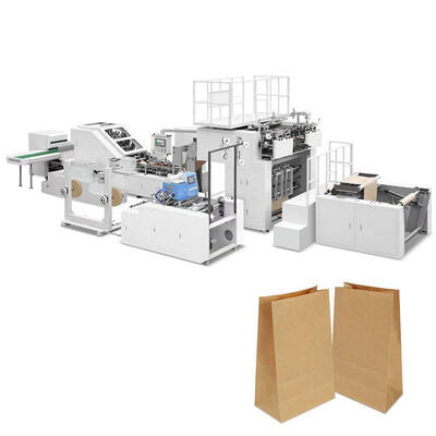 Produktionsgeschwindigkeit 30-80 Beutel pro Minute Papierbeutelherstellungsmaschine mit CMYK-Flexodrucker ideal für individuelle Druckbedürfnisse