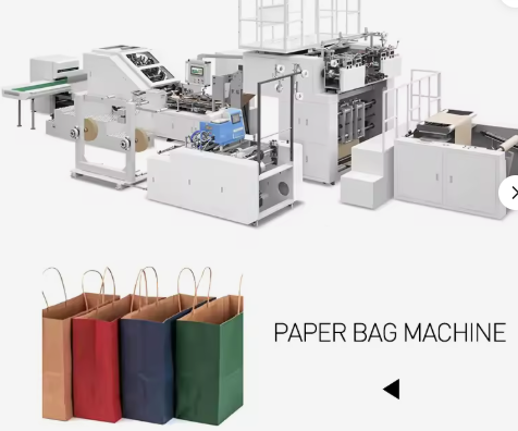 Produktionsgeschwindigkeit 30-80 Beutel pro Minute Papierbeutelherstellungsmaschine mit CMYK-Flexodrucker ideal für individuelle Druckbedürfnisse