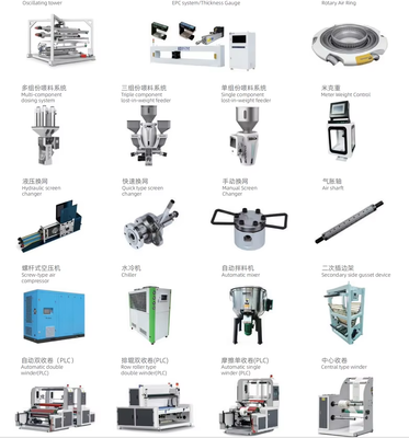 PLC mit Touchscreen-Steuerungssystem Film Extruder Maschine Landwirtschaft Anwendung Durchmesser der Schraube 55mm 2 oder 65mm 2mm