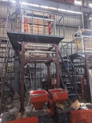 PLC Touchscreen-Steuerungssystem Polyethylenfolien-Extrusionsanlage mit 80-180mm Düsenkopf