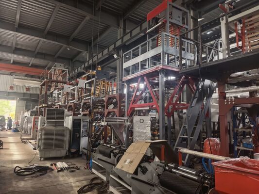 PLC Touchscreen-Steuerungssystem Polyethylenfolien-Extrusionsanlage mit 80-180mm Düsenkopf