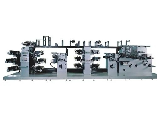 Farbzentrale Trommel Flexo-Druckmaschine der Wirtschafts-6 für Film/Schalen/Windeln, zentrale Trommel nicht gesponnene Flexo-Druckmaschine