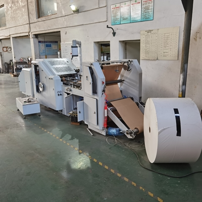 HJ-200+LST-4700/4700R Rolle, die Flexo druckt Quadrat untere Papiertüte macht Machine#200pcs/Min Paper Carry Bag einzieht