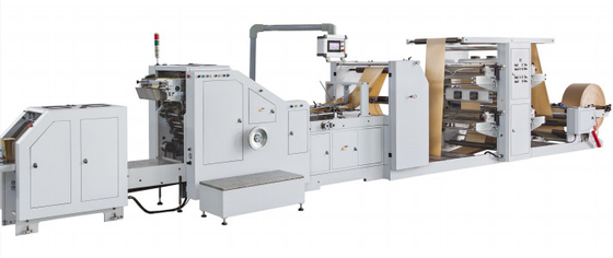 HJ-200+LST-4700/4700R Rolle, die Flexo druckt Quadrat untere Papiertüte macht Machine#200pcs/Min Paper Carry Bag einzieht