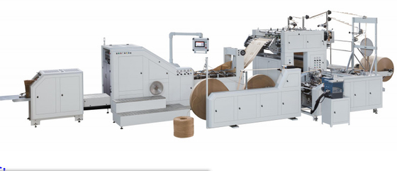 Hochgeschwindigkeitspapiereinkaufstasche, die Maschine mit flachem Griff PET, HDPE Nahrungsmittelpapiertüte herstellt Maschine herstellt