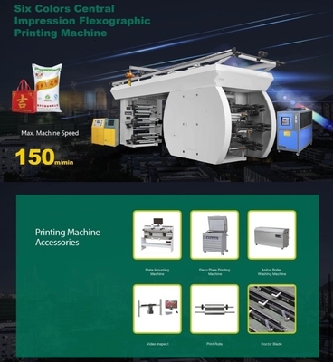 Hochgeschwindigkeits-4-Color Flexo Druckmaschine für Papiertüten #Roll den Farben zu der Rollenpapier Flexo-Druckmaschinen-60m/Min 4