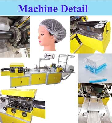 Staubdichtes chirurgisches Wegwerfkleid, das Maschine 150-200 PC Min Bouffant Cap Making Machine herstellt